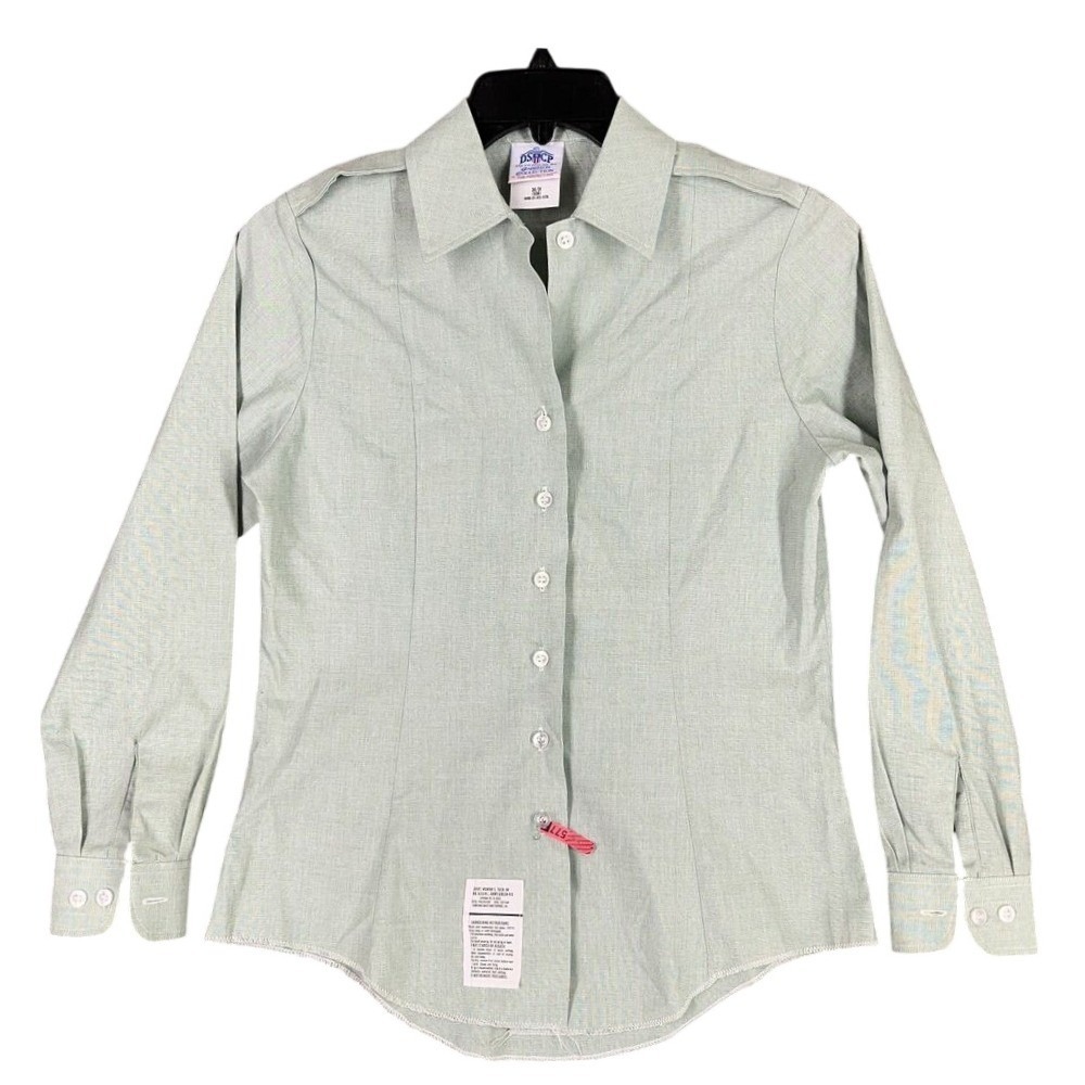 MILITARY SHIRT WOMENS 10 ARMY‎ GREEN OFFICER BLOUSE SP0100-02-D-0333